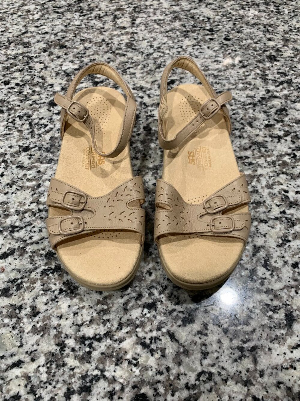 SAS Brand Women's Tan Color Sandals, Size 9WW (NEW)